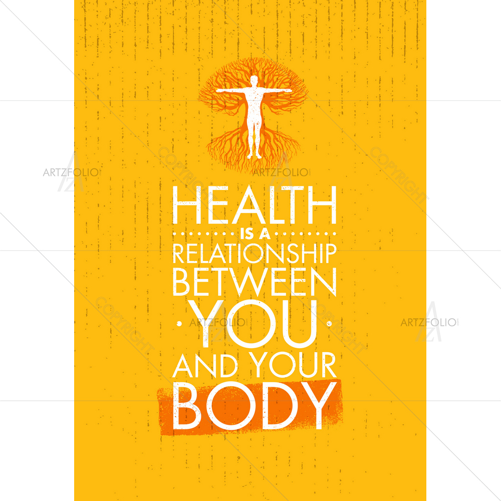 Health Motivational Quote — Health custom art by ArtzFolio