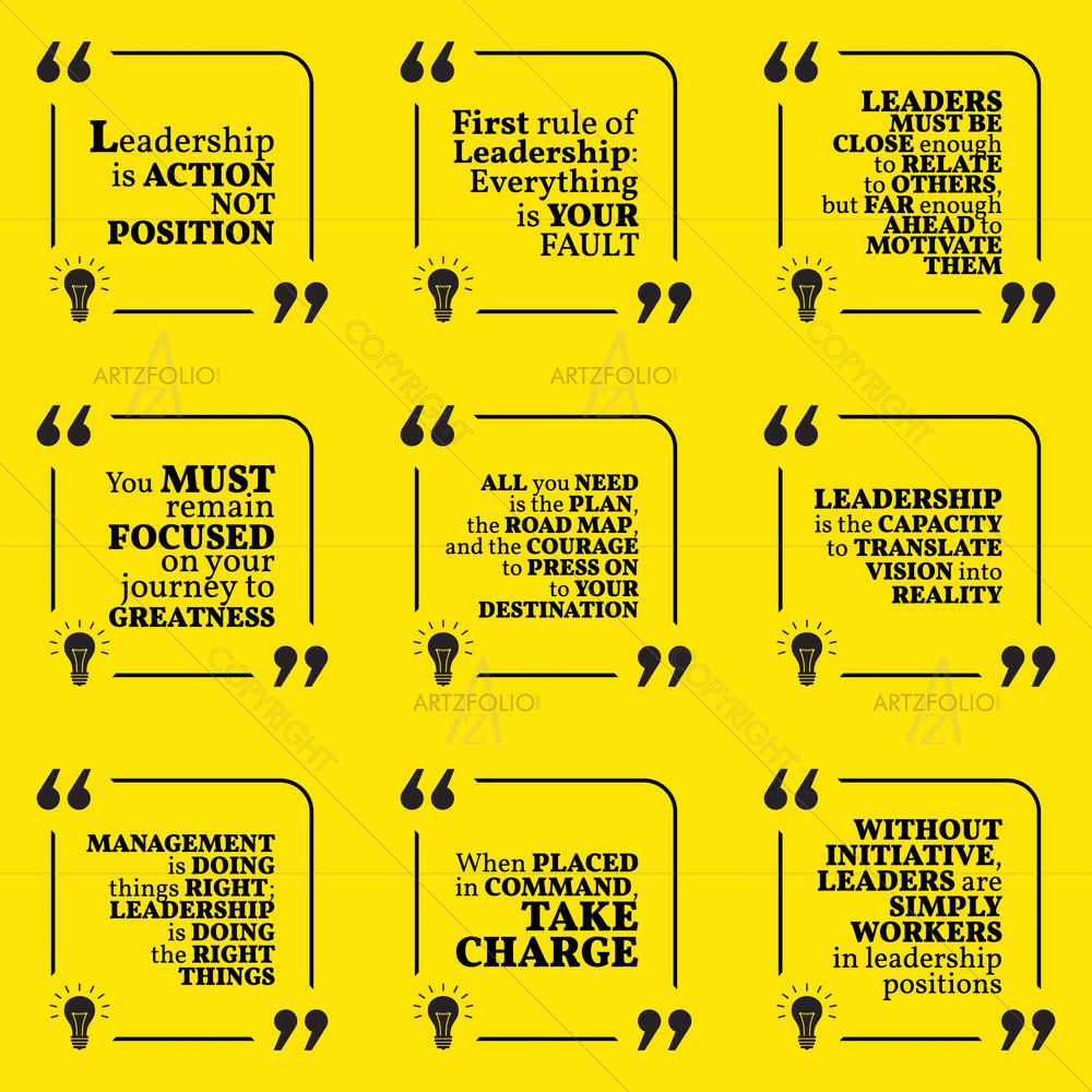 Leadership Motivational Quote — Calligraphy custom art by ArtzFolio