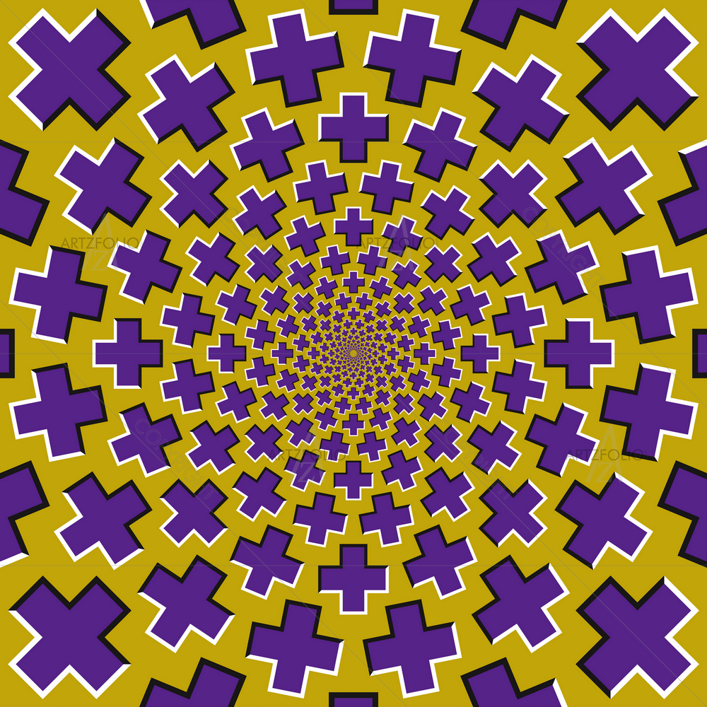 Purple Shapes Fly Apart Circularly From Center — custom-size art design 5011387