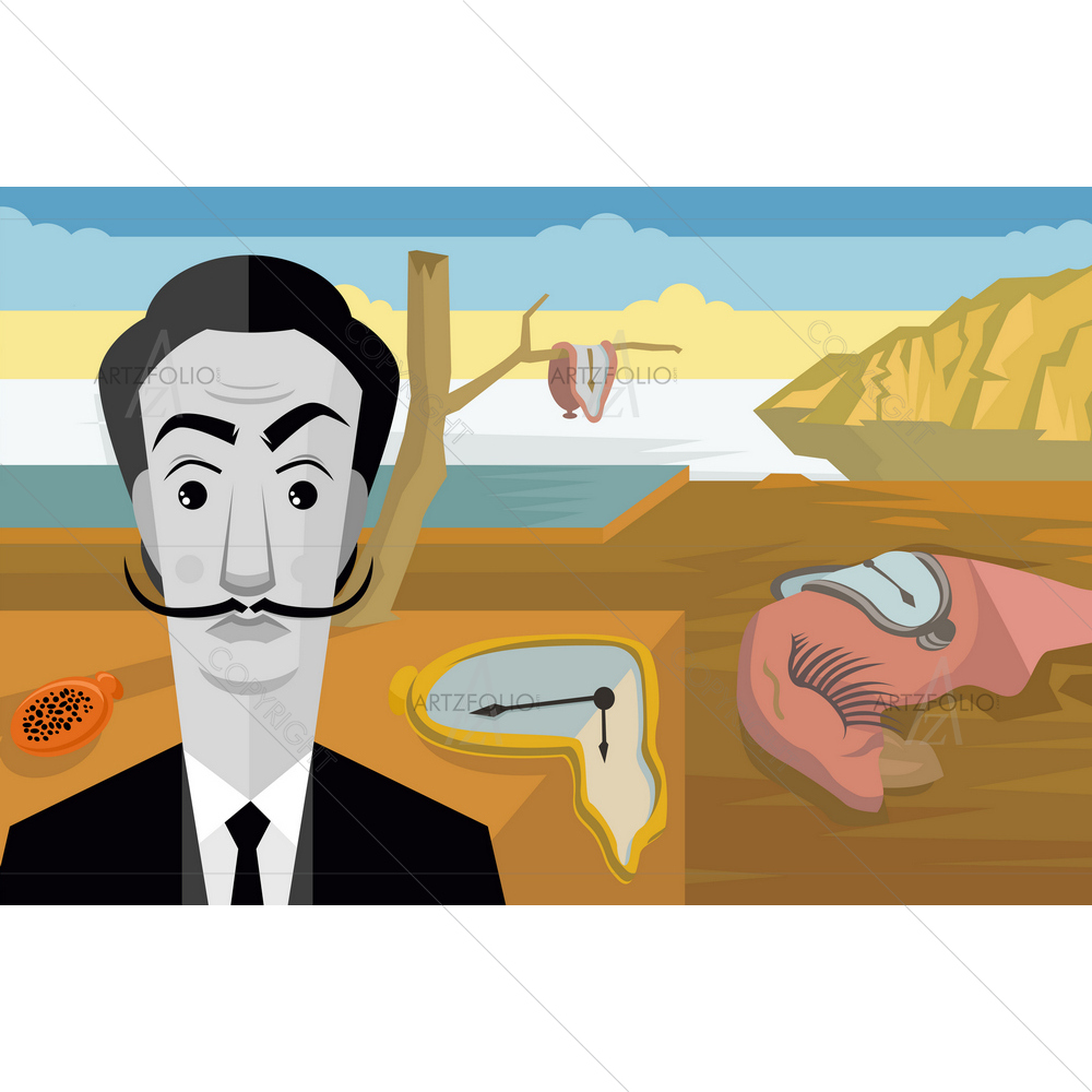 Painter on Watches and Clocks — Cubism custom art by ArtzFolio