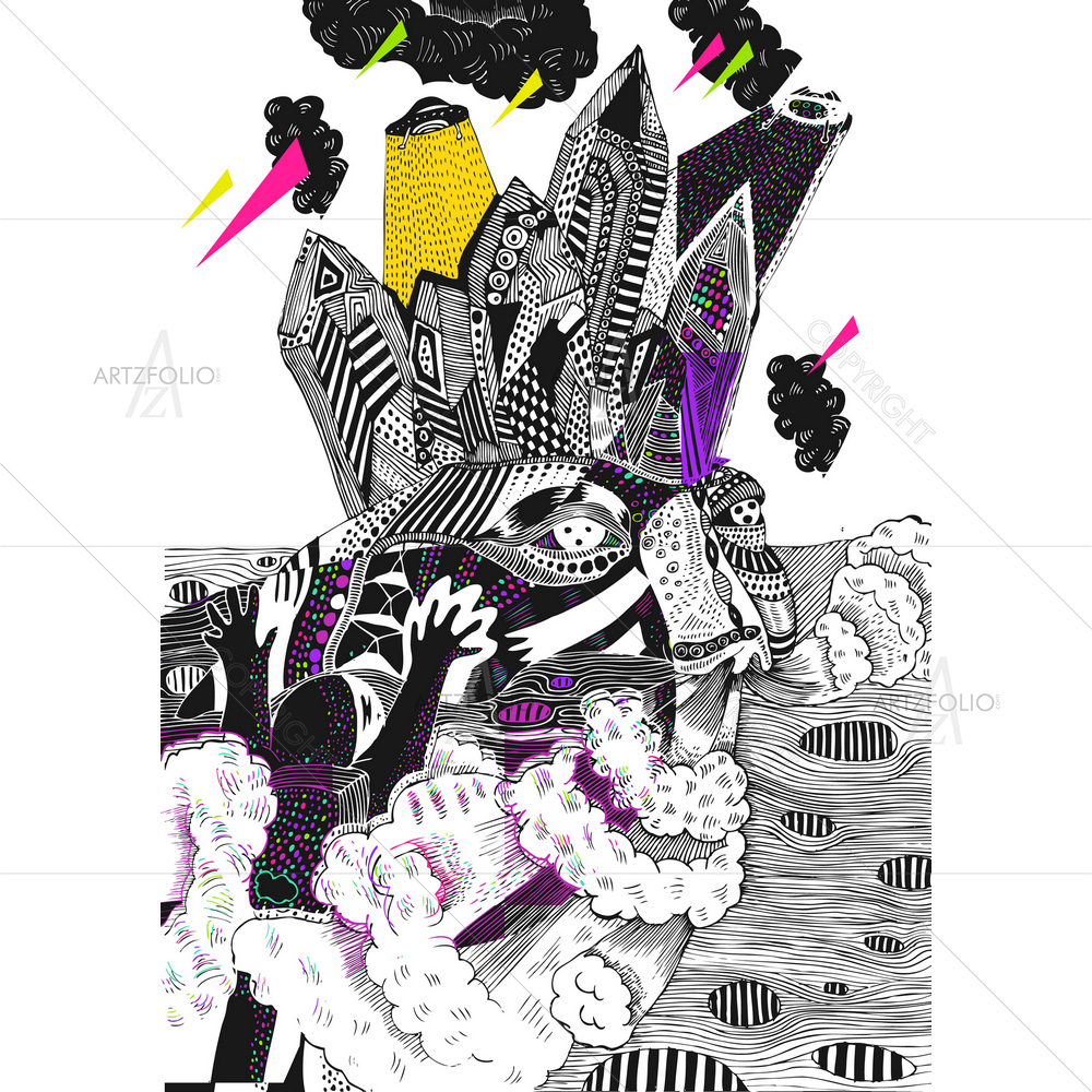 Surreal Cosmonaut Art — Abstract custom art by ArtzFolio