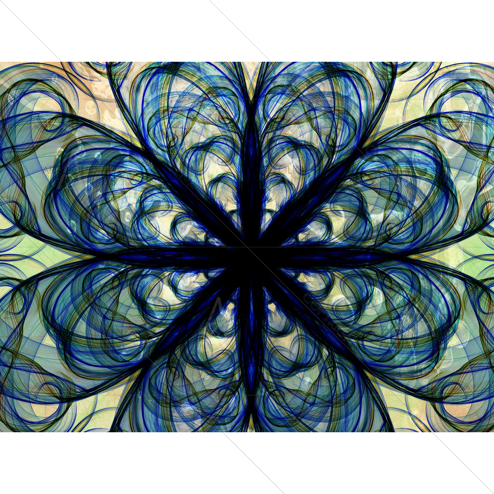 Abstract Flower Multicolored Lines — custom-size art design 5011403