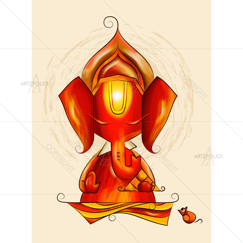 Hindu God Ganesha D16 — custom-size art design 5011404