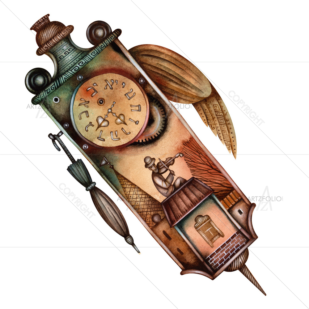 Antique Clock Image — custom-size art design 5011408