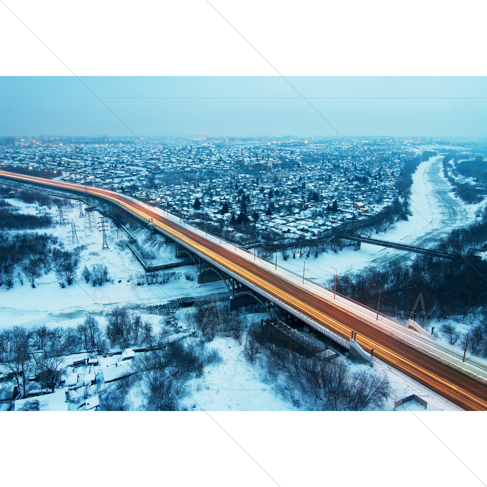Bridge in Countryside — custom-size art design 5011410