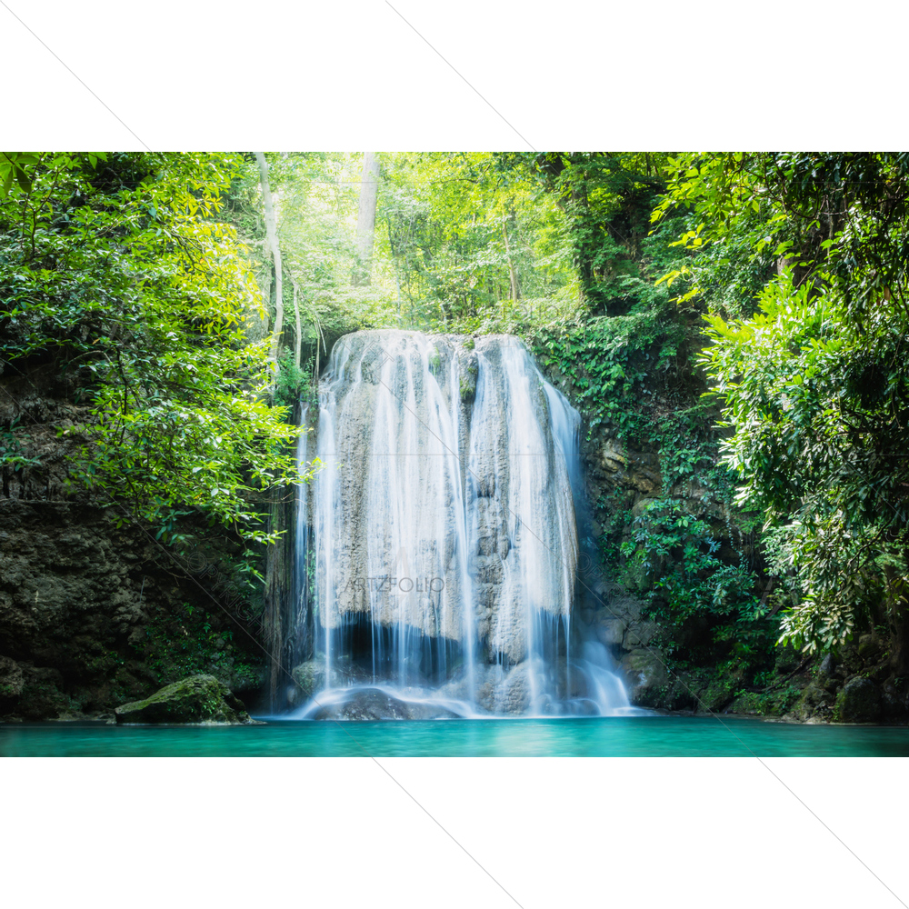 Erawan Waterfall, Kanchanburi, Thailand — custom-size art design 5011411