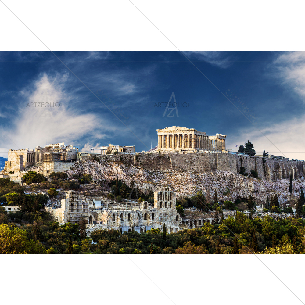 Parthenon Temple, Athens, Greece — custom-size art design 5011412