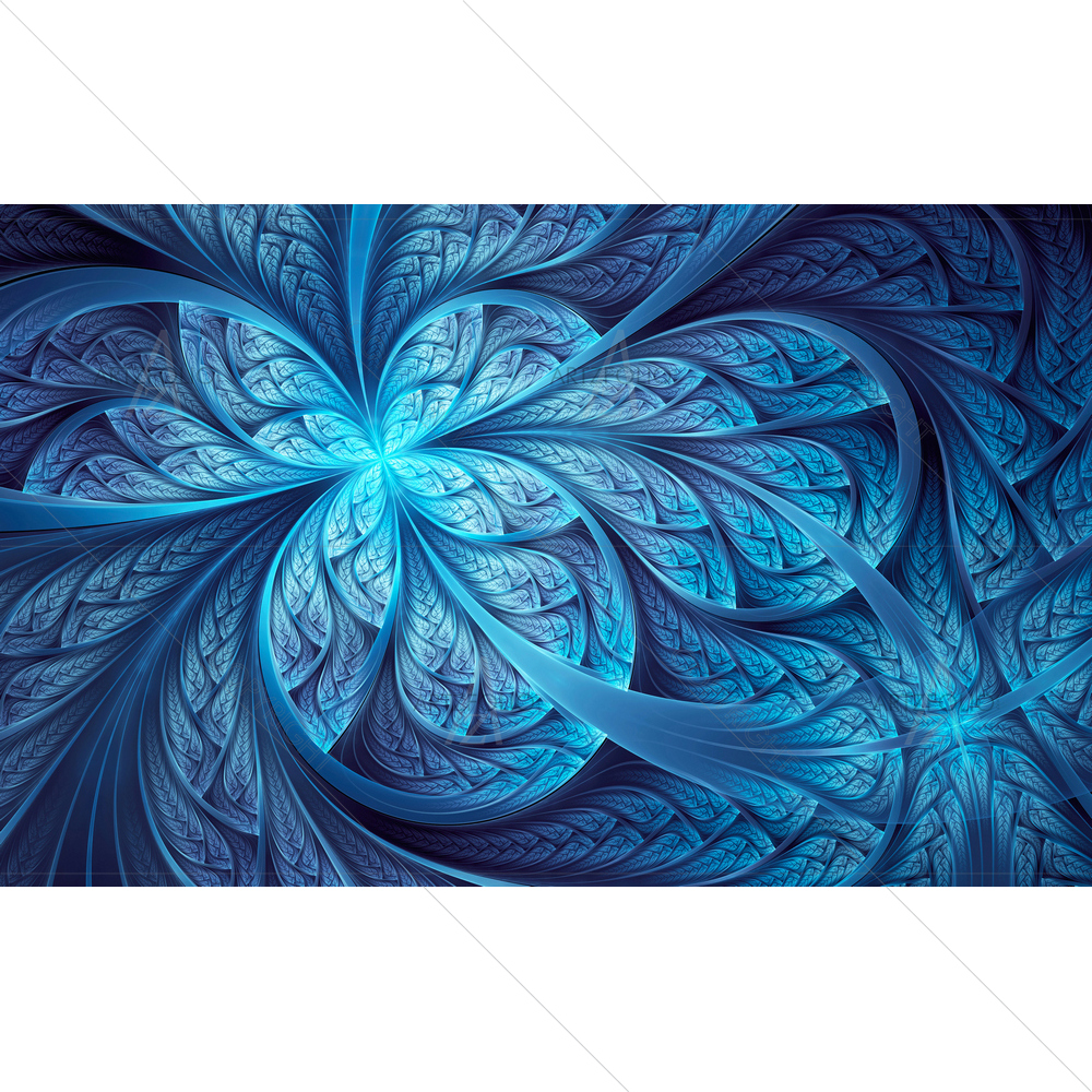 Blue Mosaic Stripes — Abstract custom art by ArtzFolio