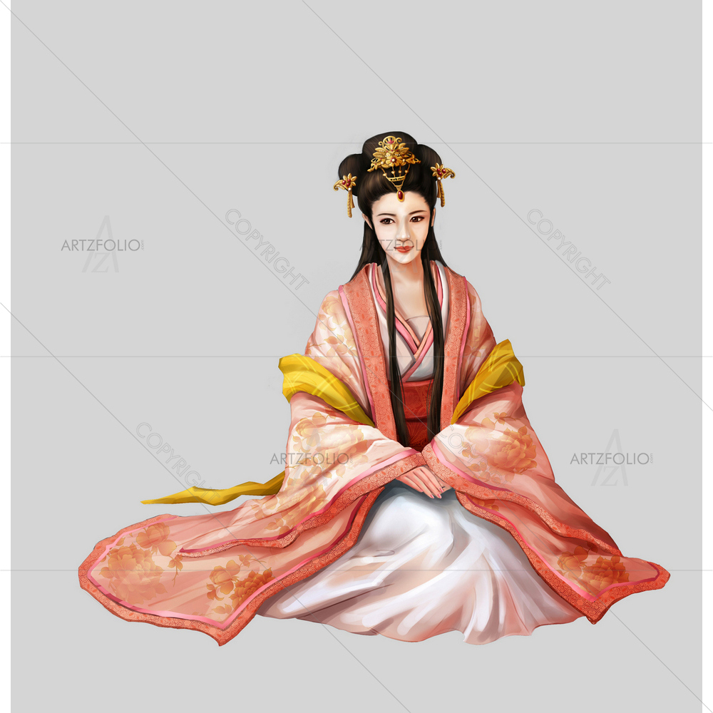 Ancient Chinese People — custom-size art design 5011435