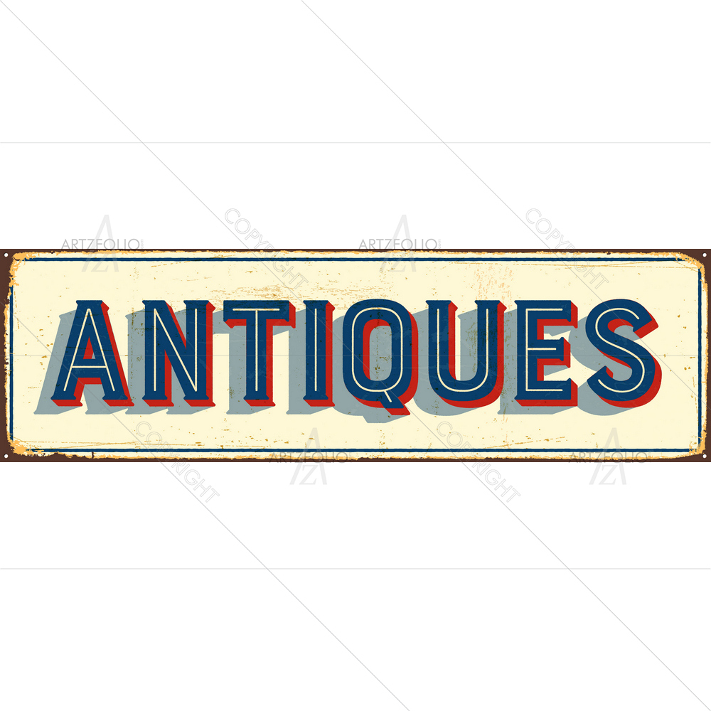 Antique Metal Signs — custom-size art design 5011449