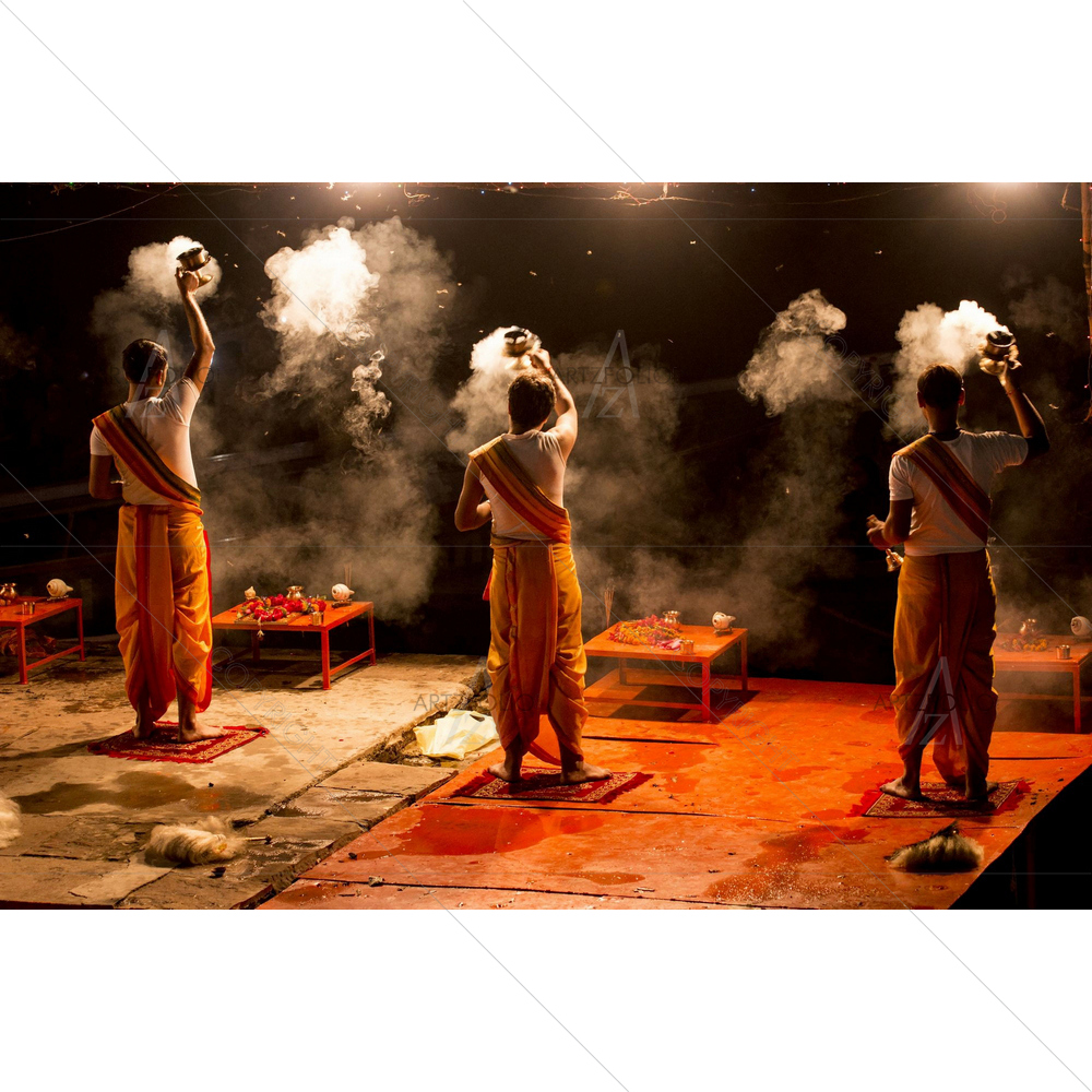 Varanasi Arti — Devotional custom art by ArtzFolio