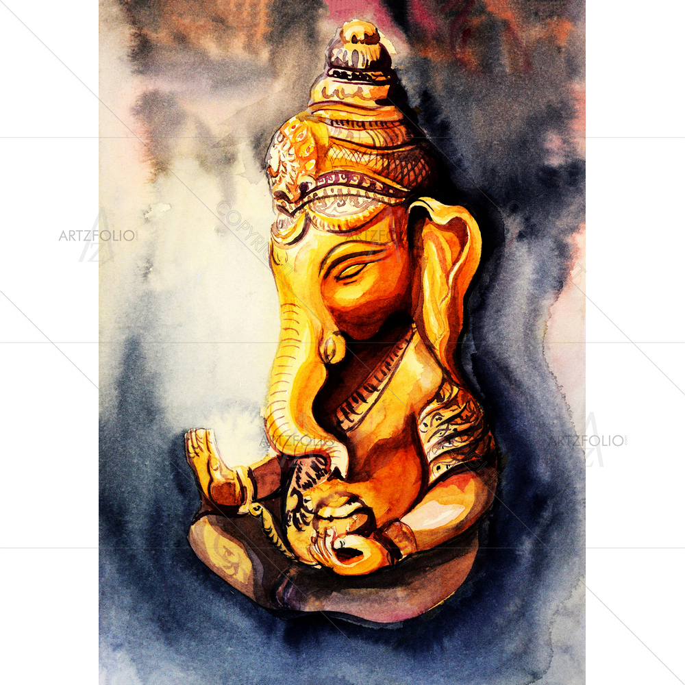God Ganesha Meditating — custom-size art design 5011474