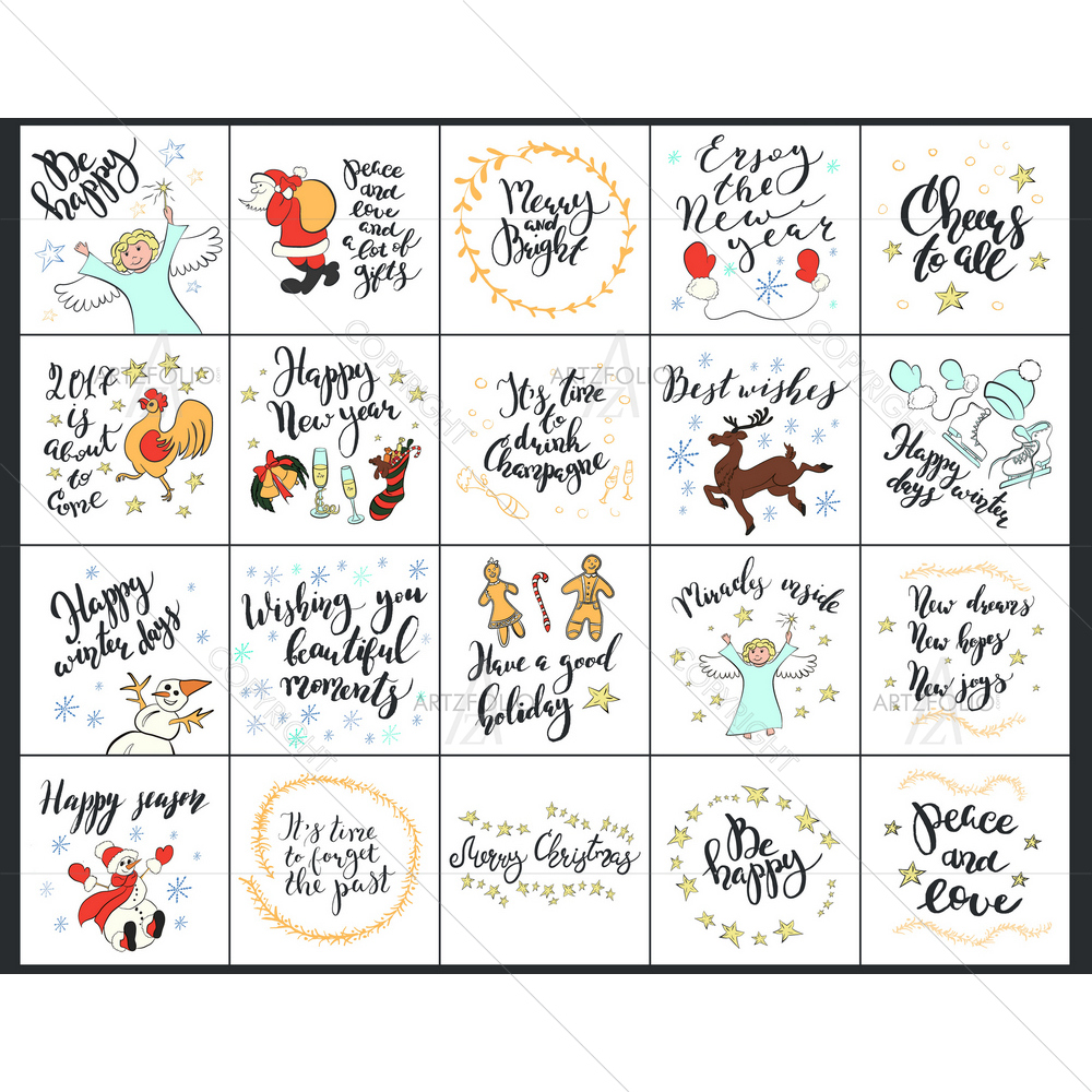 Christmas Characters — custom-size art design 5011475