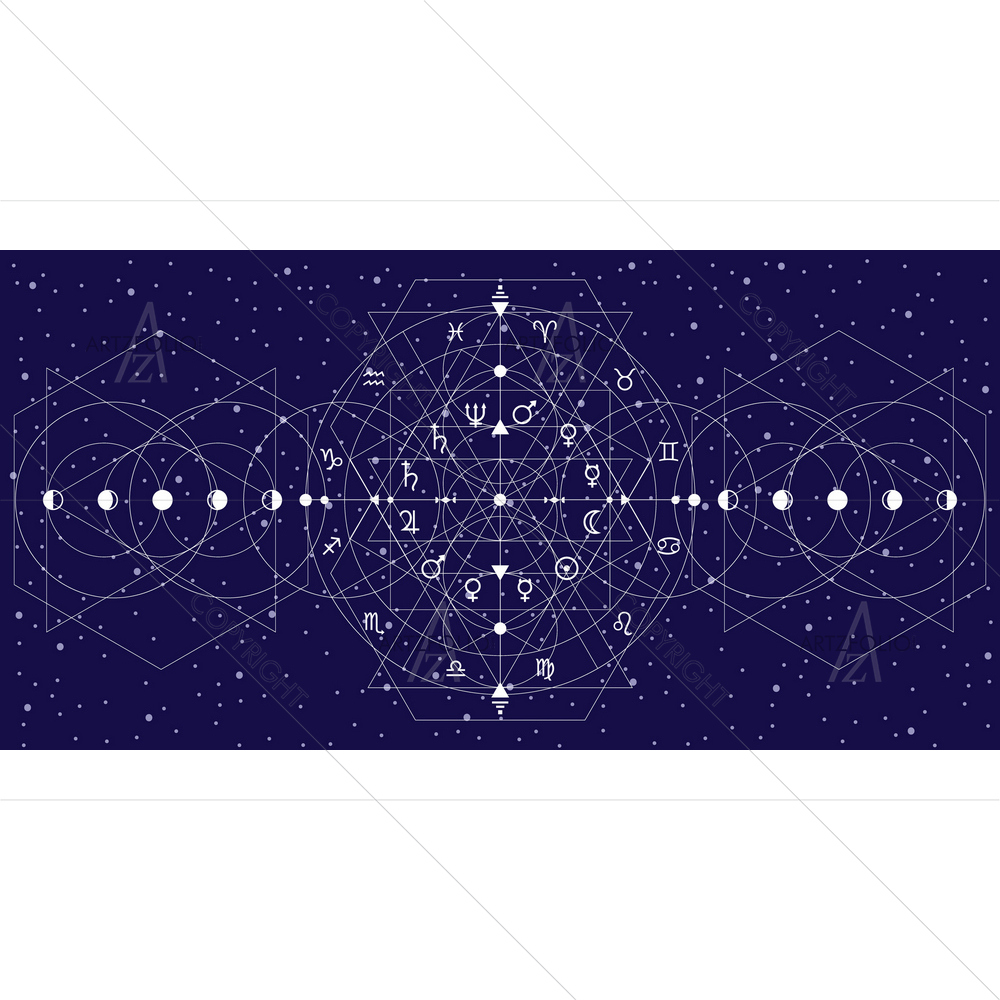 White Abstract Shapes — custom-size art design 5011477