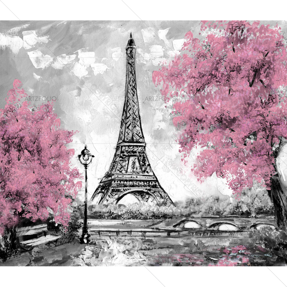 Eiffel Tower in Paris, France D2 — Abstract custom art by ArtzFolio