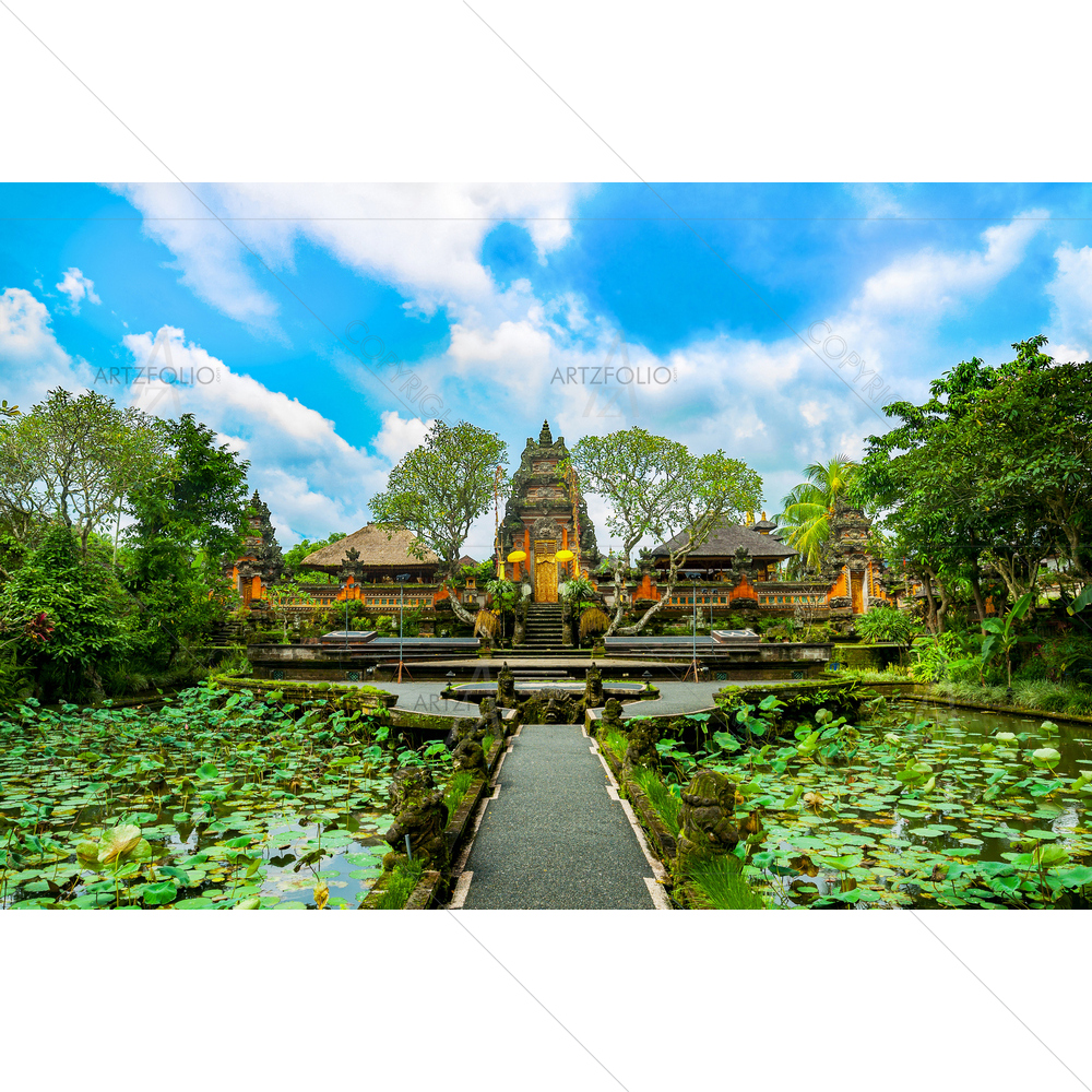 Pura Taman Saraswati Temple, Bali, Indonesia — Devotional custom art by ArtzFolio