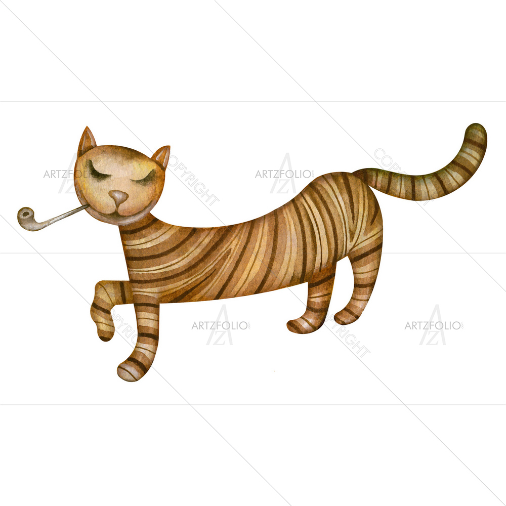Portrait of Cat — Animals custom art by ArtzFolio