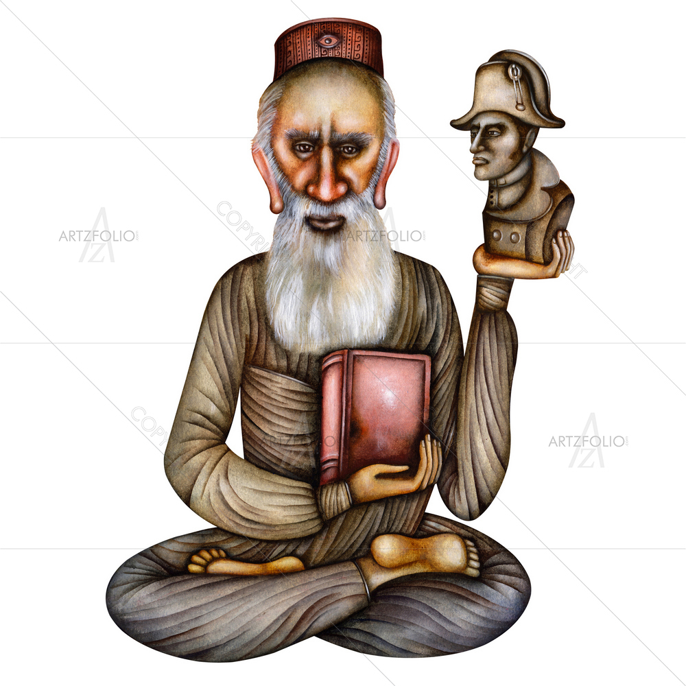 Leo Tolstoy, Russian Writer, 1828-1910 D2 — Animated Cartoons custom art by ArtzFolio
