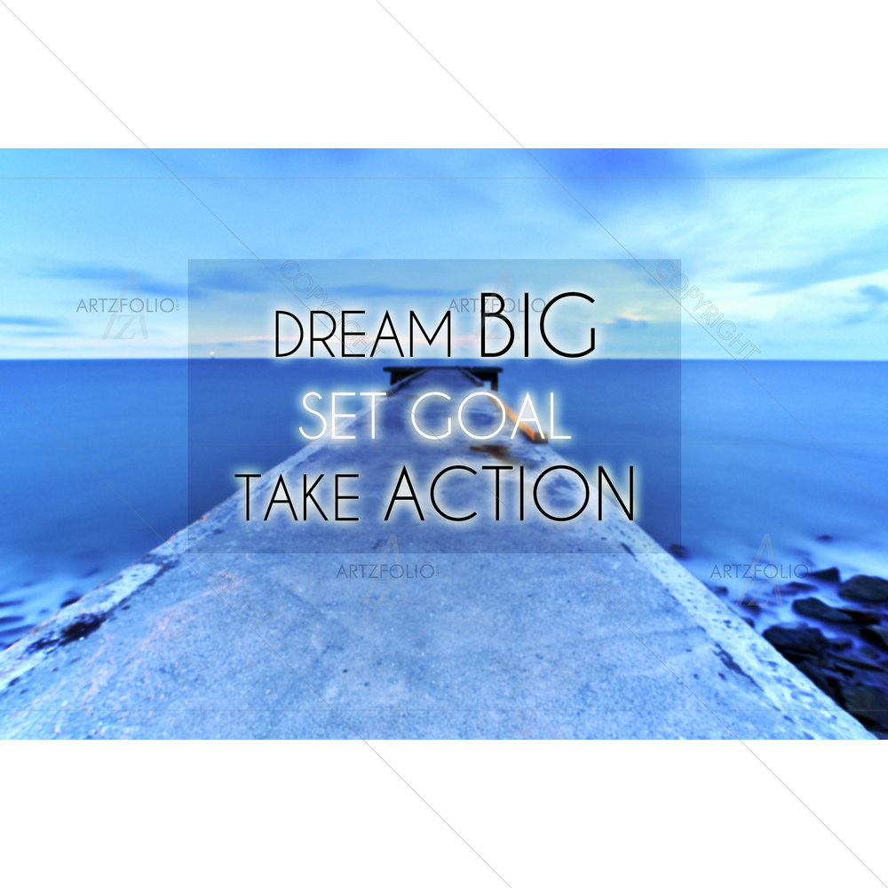 Dream Big Motivational Quote — custom-size art design 5011528