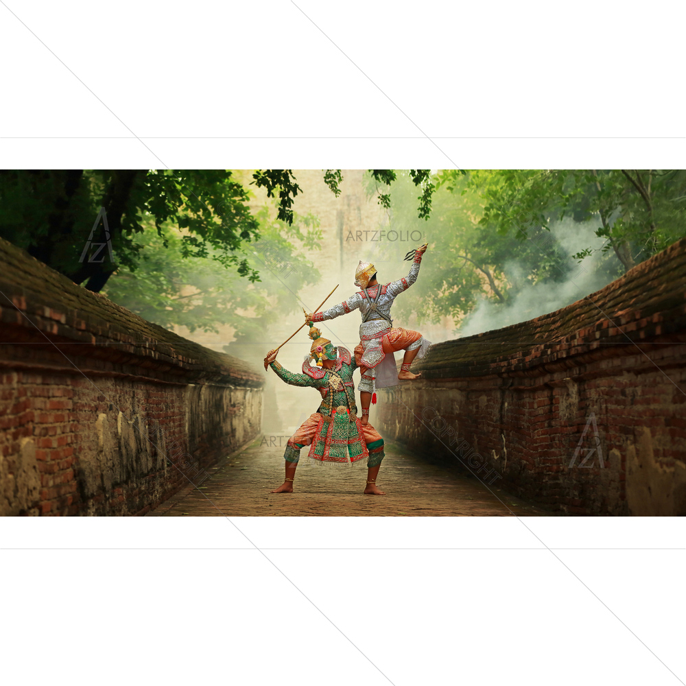 Khon Hanuman Ramayana, Thailand — custom-size art design 5011529