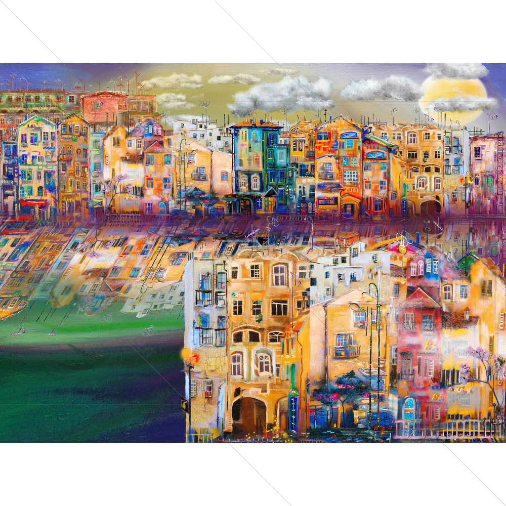 Canal in City — custom-size art design 5011541