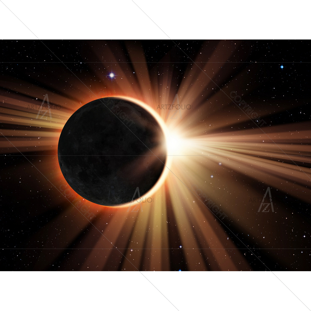 Solar Eclipse, NASA D2 — custom-size art design 5011543