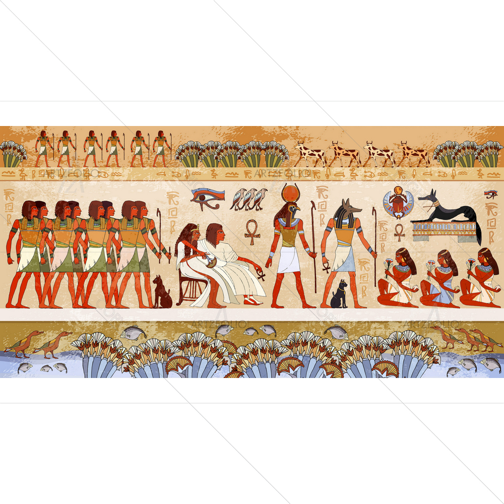 Egyptian Gods and Pharaohs — Devotional custom art by ArtzFolio
