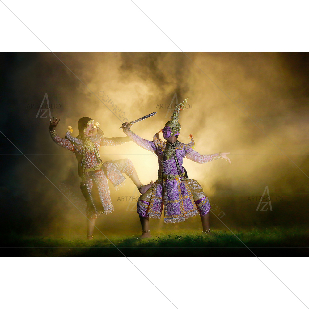Pantomime (Khon) Festival, Thailand — custom-size art design 5011587