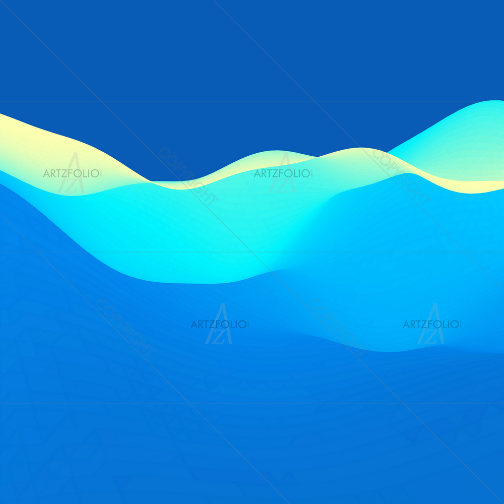 3D Abstract Waves D3 — custom-size art design 5011621