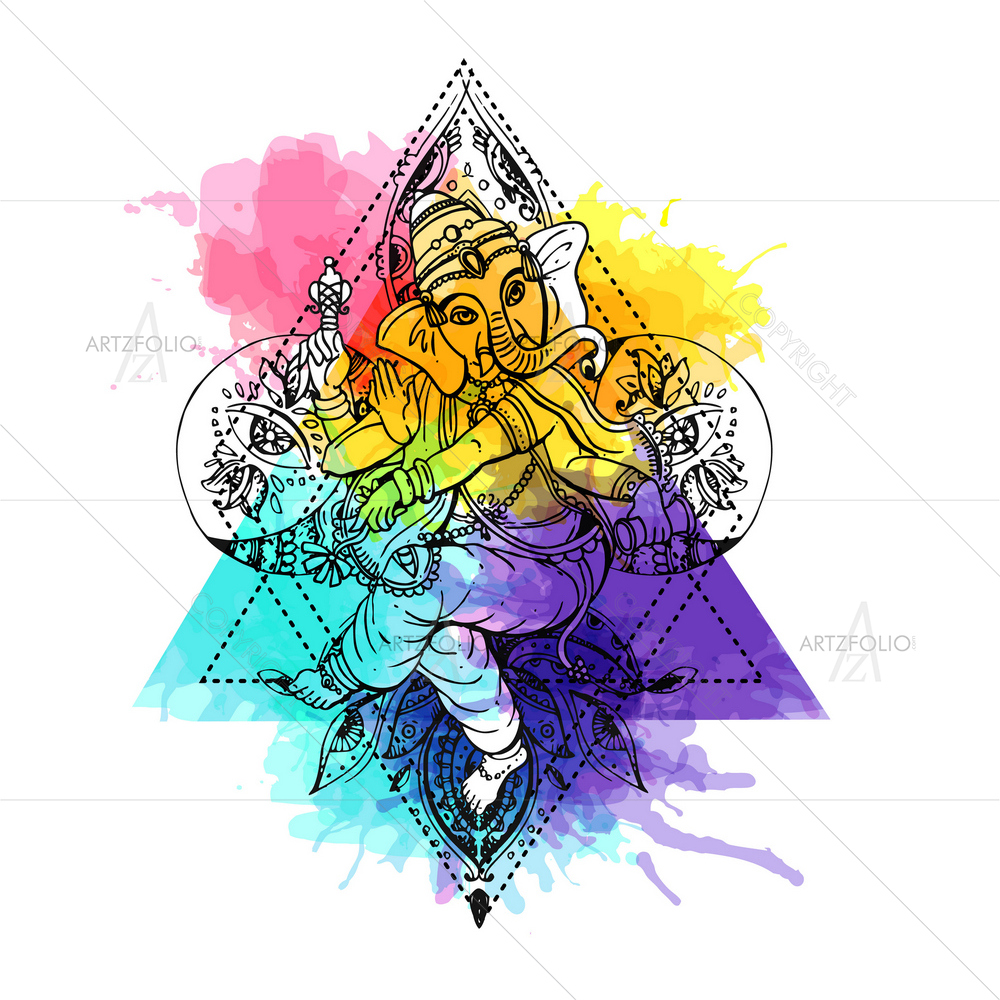 Hindu God Ganesha D17 — custom-size art design 5011642