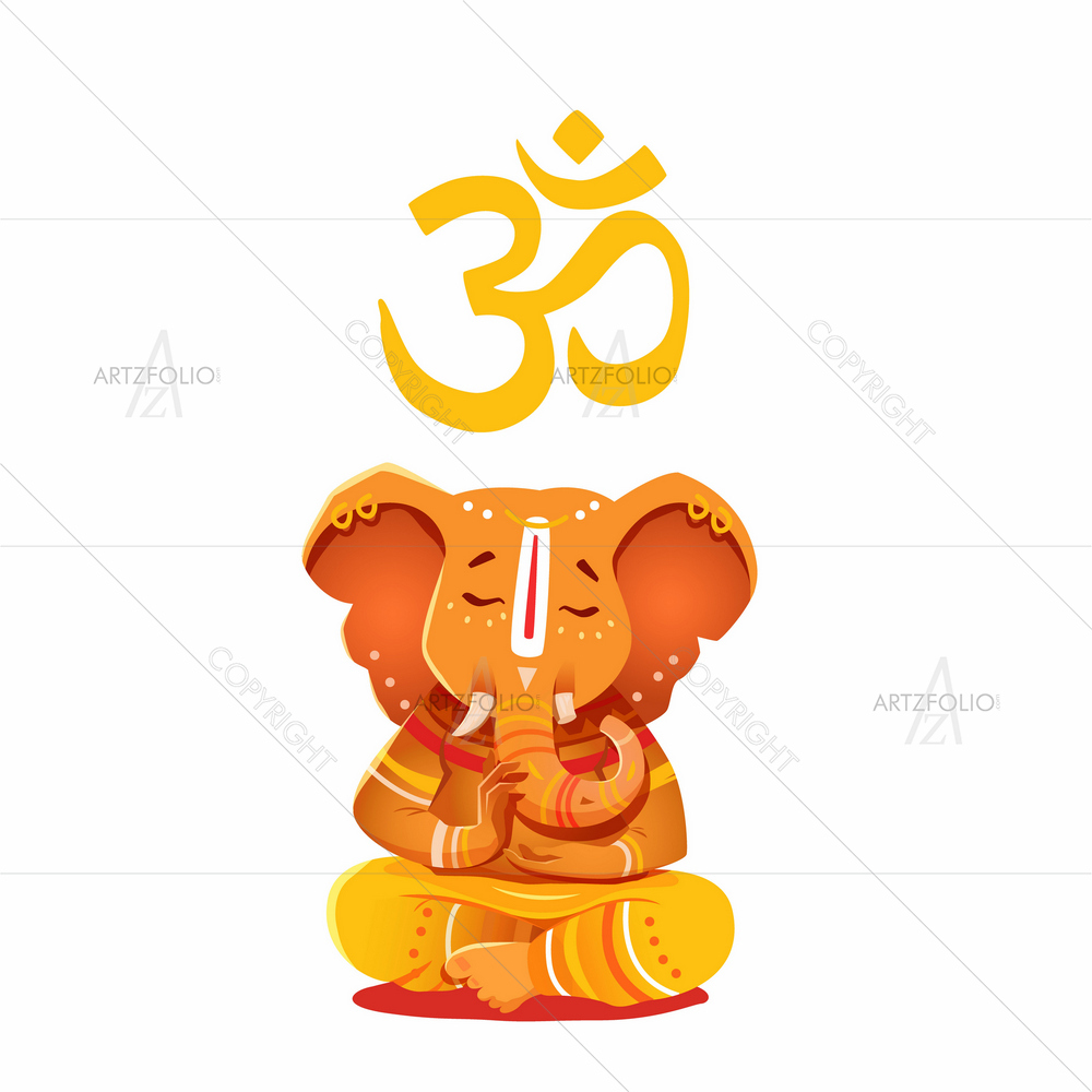 God Ganesh with Om Symbol — custom-size art design 5011646