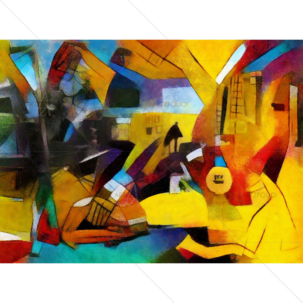 Abstract Kandinsky — Cubism custom art by ArtzFolio