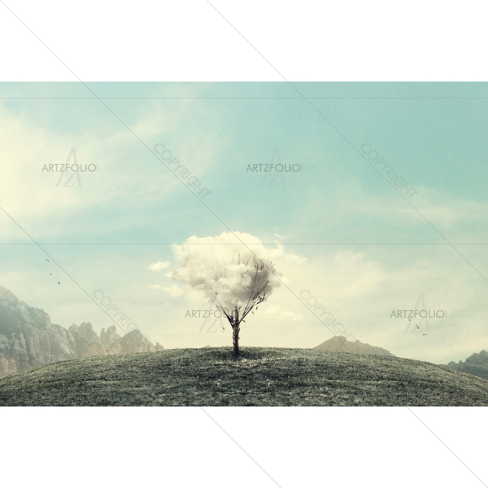 Surreal Winter Landscape — Abstract custom art by ArtzFolio