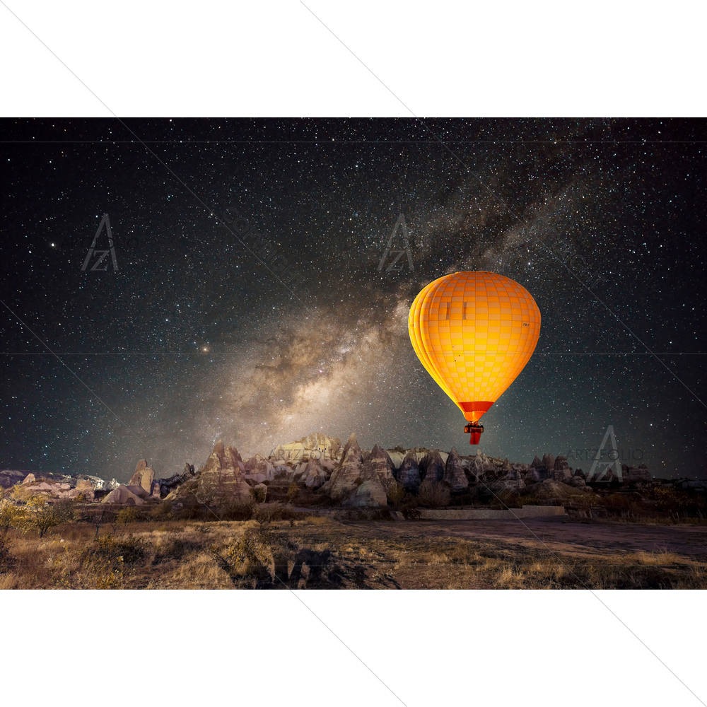 Hot Air Balloon over Cappadocia — custom-size art design 5011675