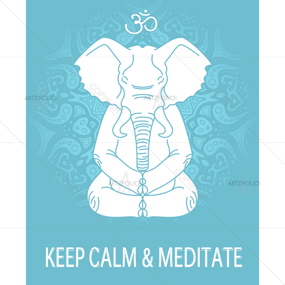 Meditative Animals — custom-size art design 5011688
