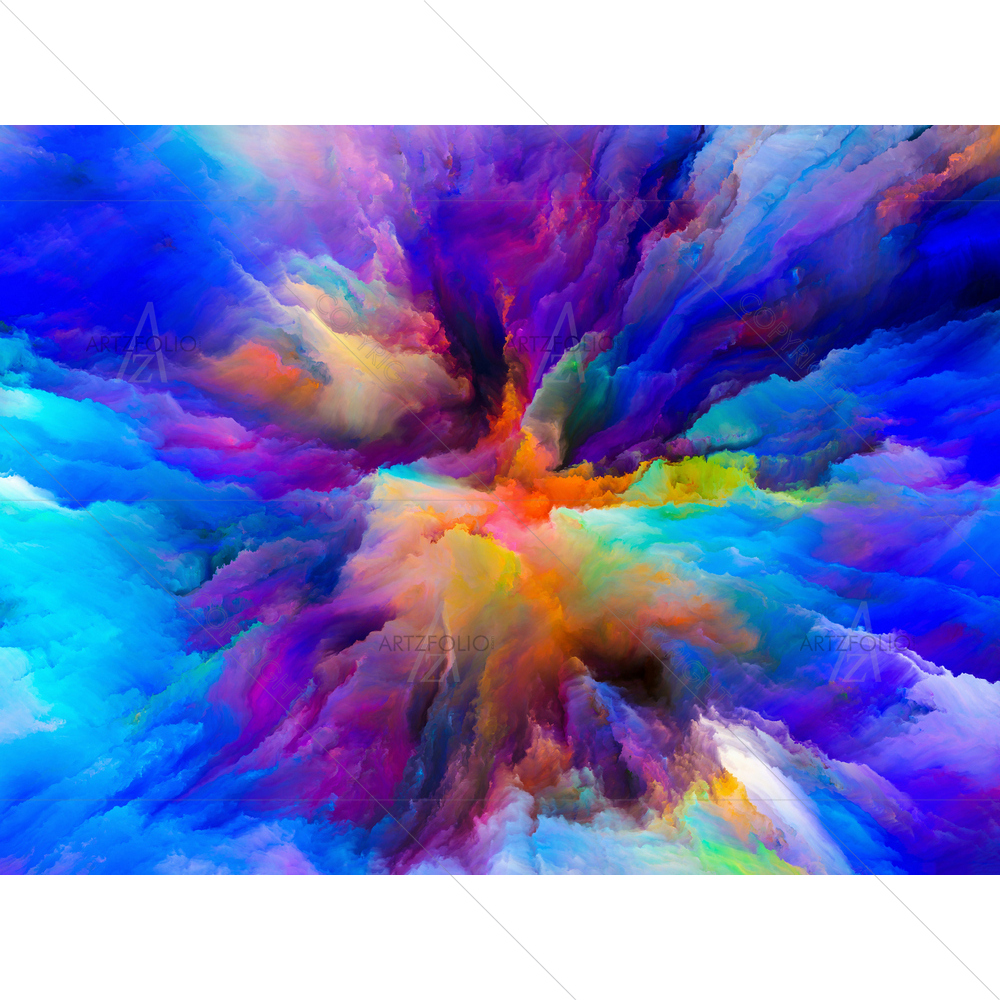 Abstract Fractal Color Splash D2 — custom-size art design 5011714