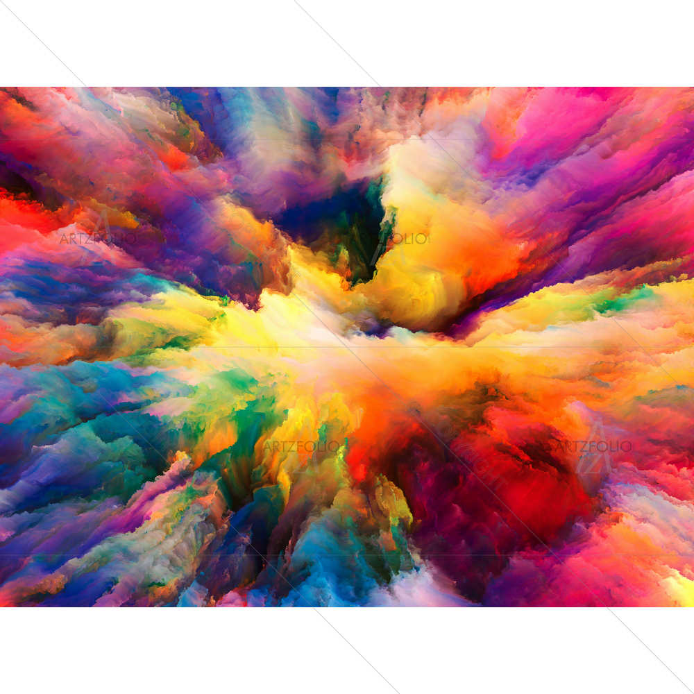 Abstract Fractal Color Explosion D1 — custom-size art design 5011715