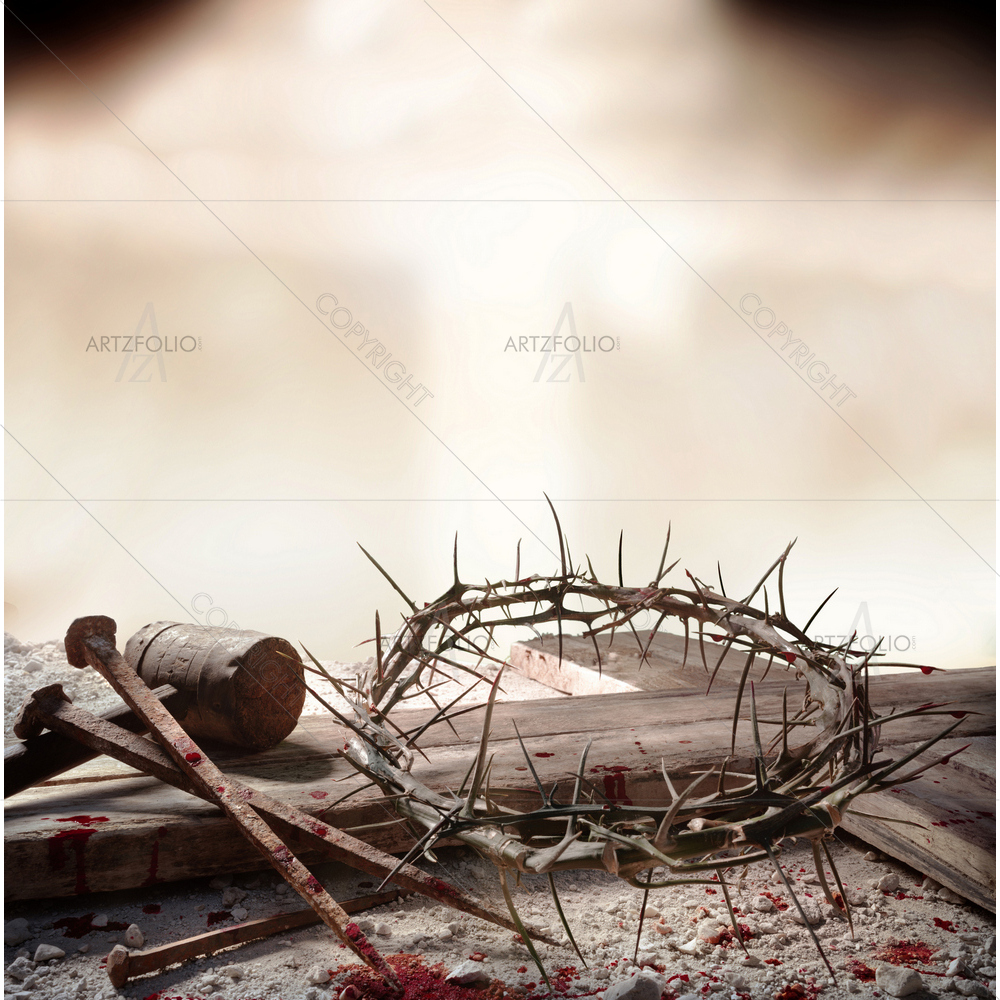 Crucifixion of Jesus Christ D2 — Devotional custom art by ArtzFolio