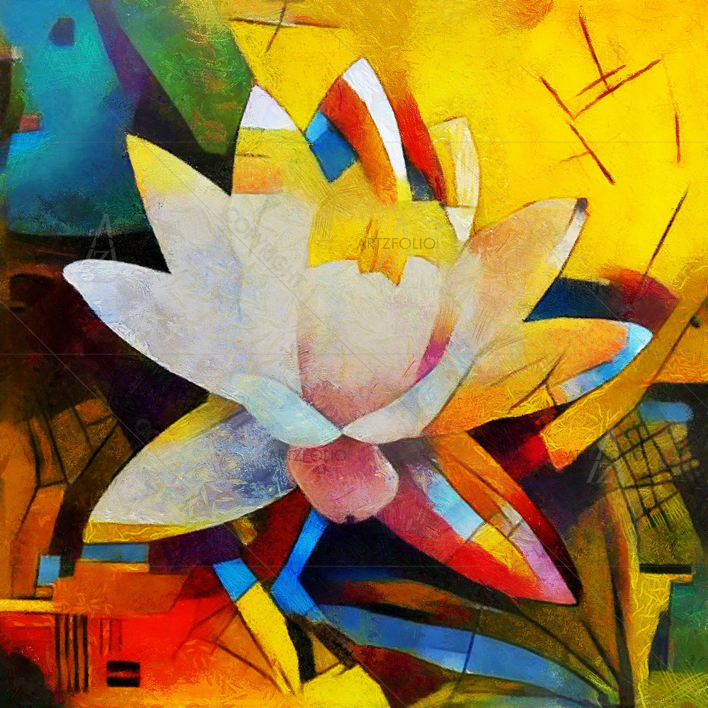 Kandinsky Flower Image — Cubism custom art by ArtzFolio