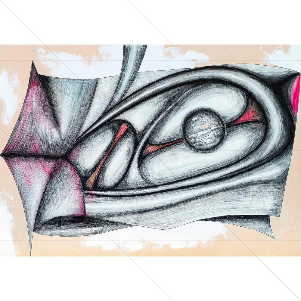 Monochrome Abstract D2 — custom-size art design 5011727