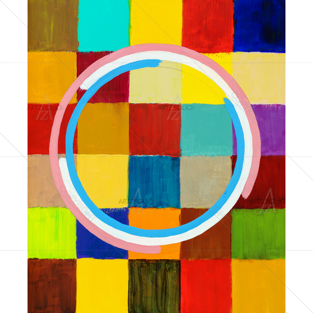 Abstract Colored Concentric Circles — Abstract custom art by ArtzFolio