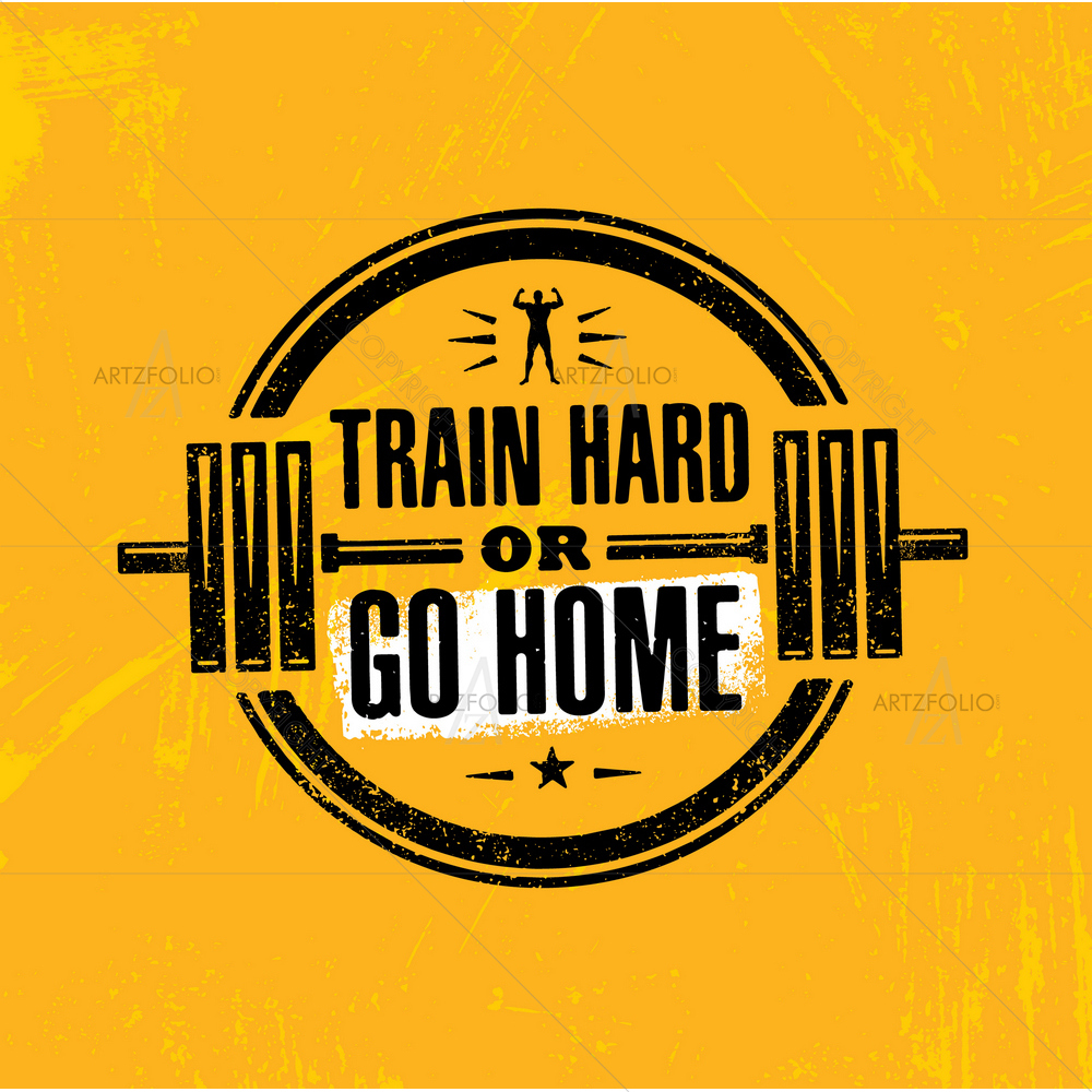 Train Hard Quote — Cross custom art by ArtzFolio