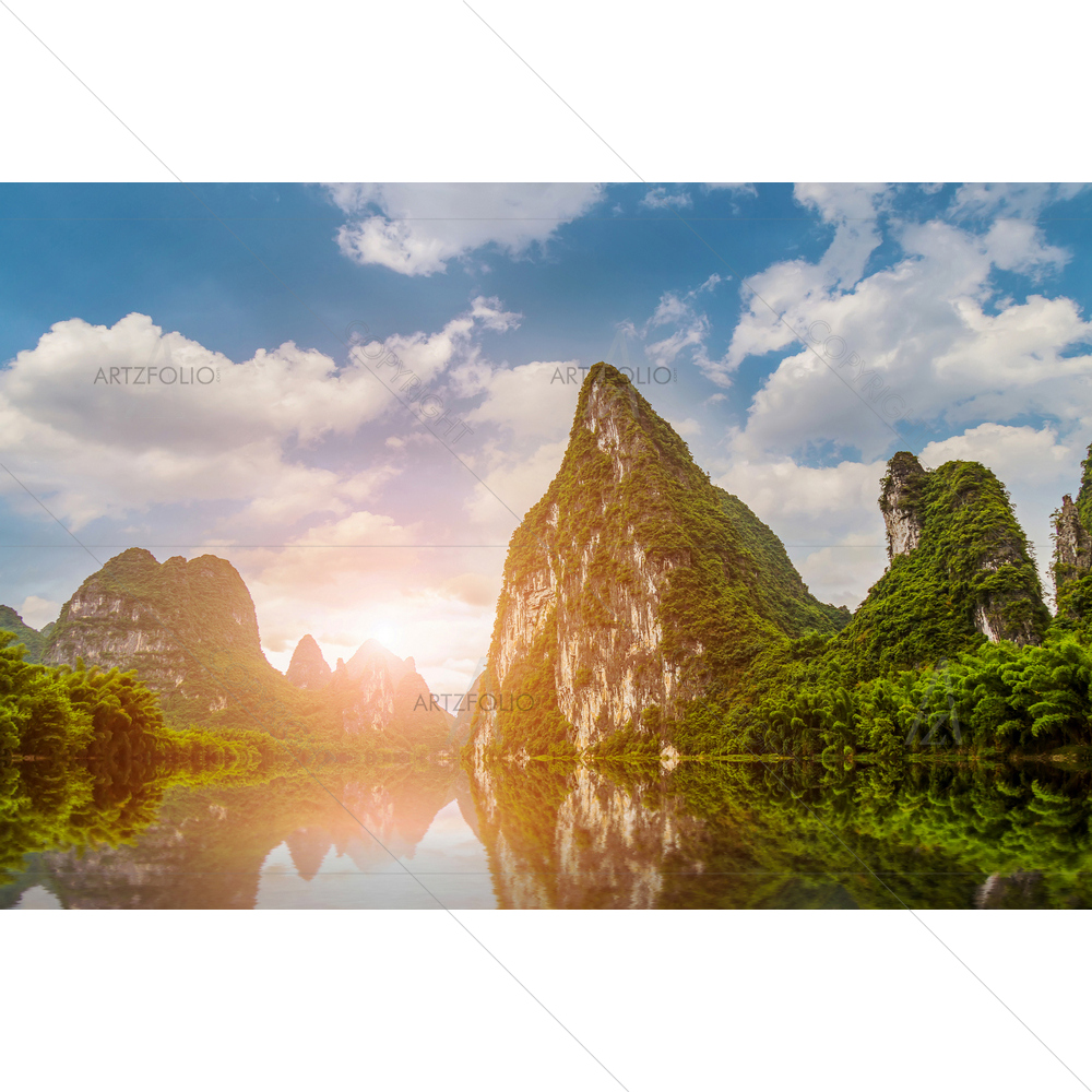 Guilin Scenery Landscape — Asian custom art by ArtzFolio