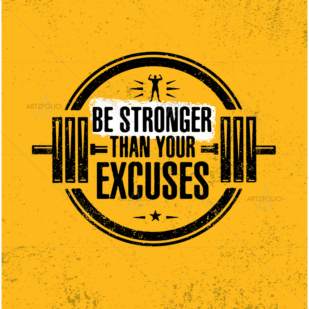 Be Stronger Inspirational Quote — Cross custom art by ArtzFolio