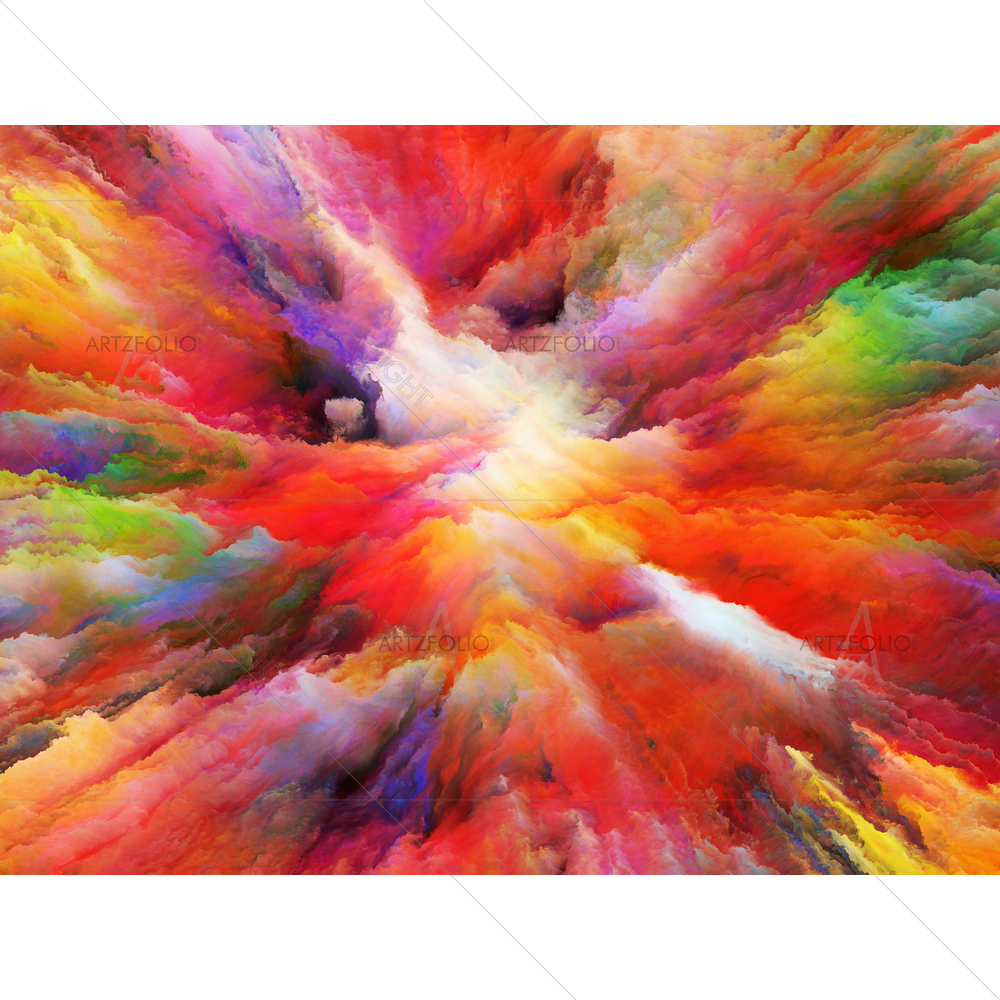 Abstract Fractal Color Explosion D2 — Abstract custom art by ArtzFolio