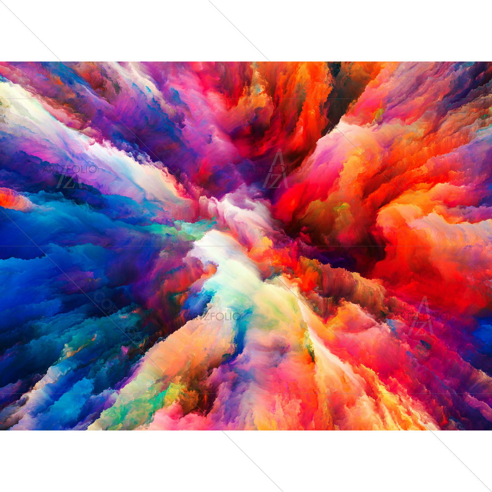 Abstract Fractal Color Explosion D3 — custom-size art design 5011754
