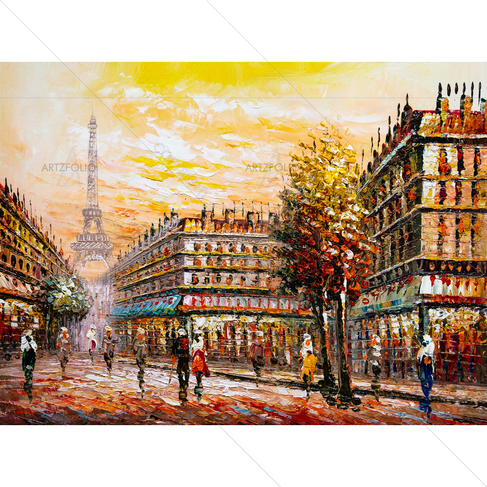 Street View of Paris, Italy D13 — custom-size art design 5011759