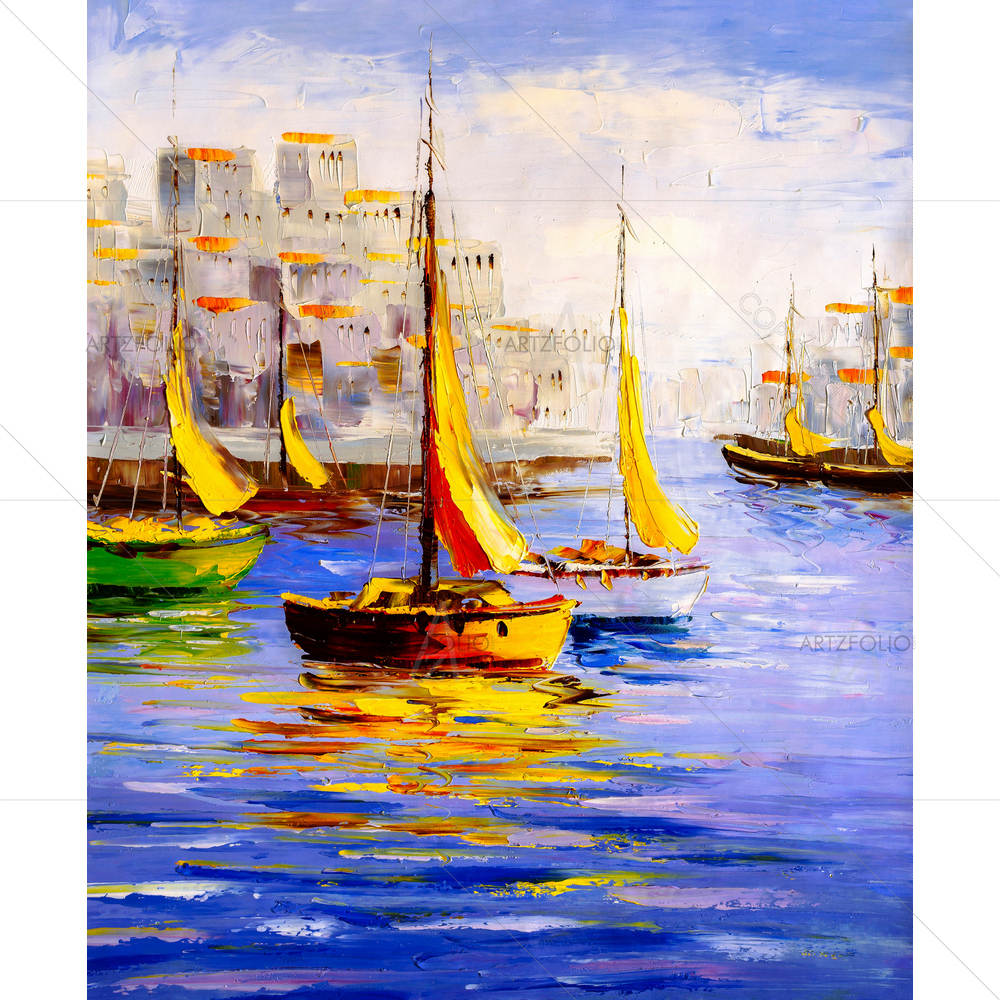 Harbor View Landscape D2 — custom-size art design 5011763