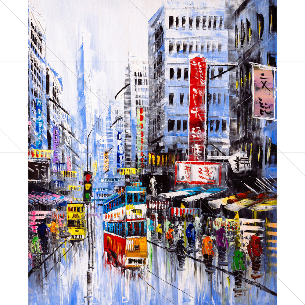 Street View of Hong Kong D1 — custom-size art design 5011768