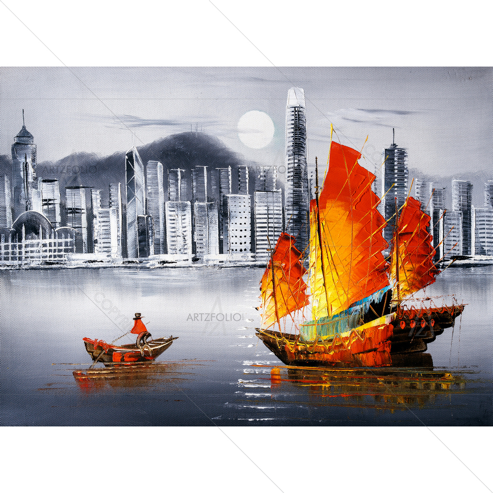 Victoria Harbor, Hong Kong D2 — custom-size art design 5011770